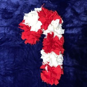 Candy Cane Rag Wreath